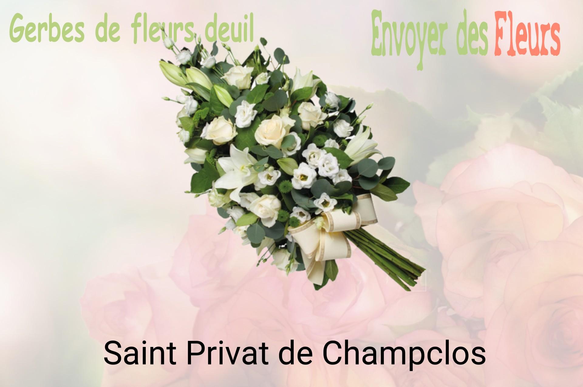 Gerbe de fleurs de deuil livrée à Saint-Privat-de-Champclos